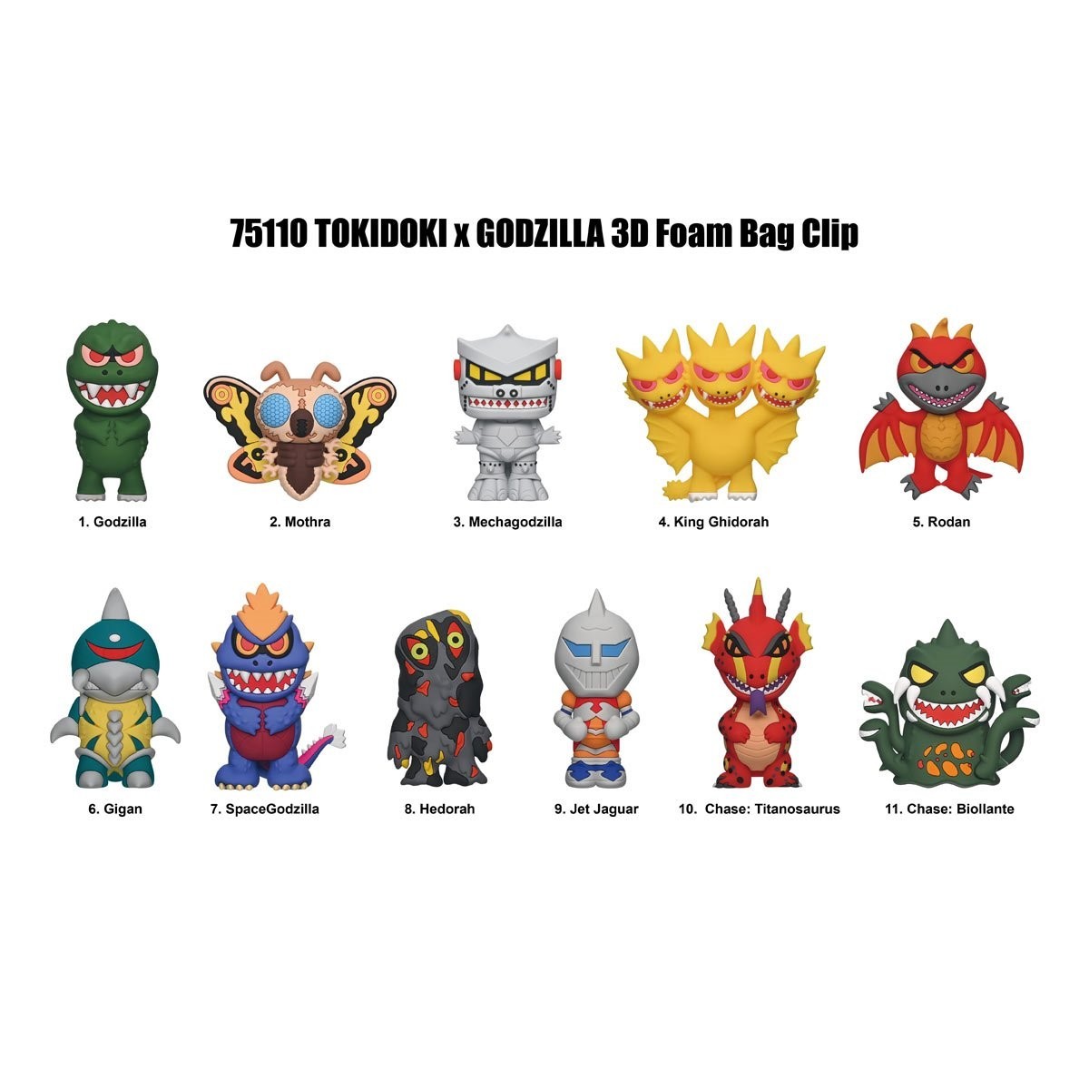 Godzilla x Tokidoki NEW * Hedorah Clip * Blind Bag Key Chain
