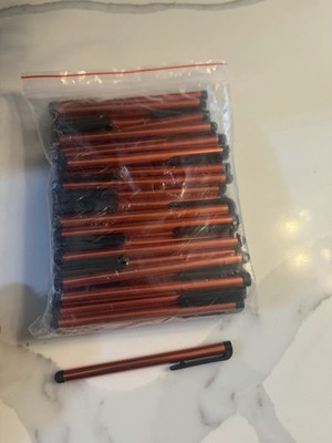 Universal Portable Stylus Pen Touch Pencil Smooth Writing Tool  Metallic Orange