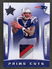 2008 Leaf Rookies & Stars Prime Cuts Randy Moss 4-Color Jersey Patch /50 #PC-10