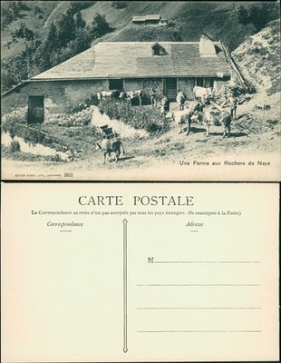 Postcard .Switzerland Une Ferme aux Rochers de Naye 1910