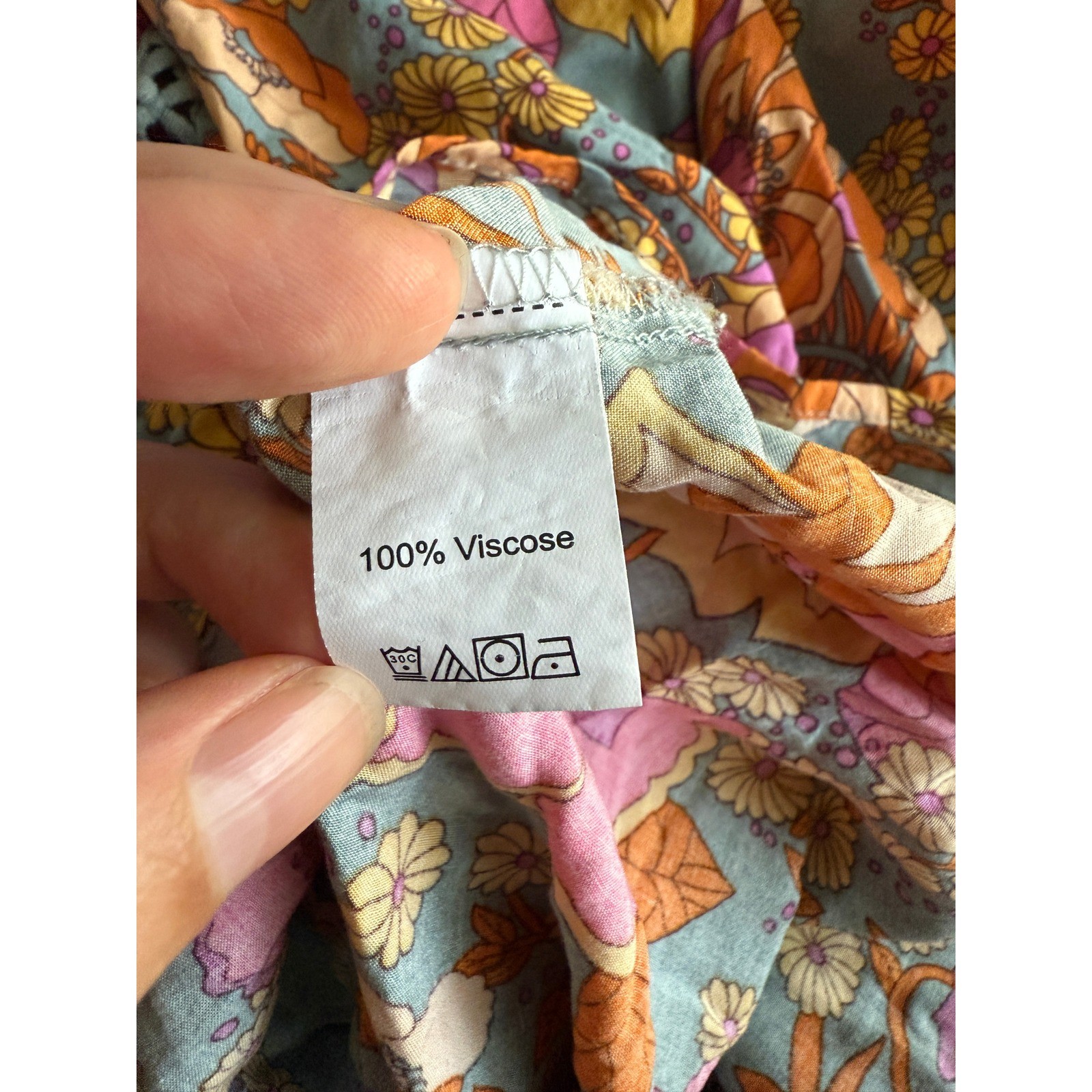 Rusttydustty Floral Print Dress OXL Boho Cottagecore Festival V Neck