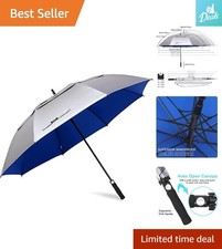 47-Inch Oversize Auto Open Umbrella with UV Protection  Waterproof Canopy