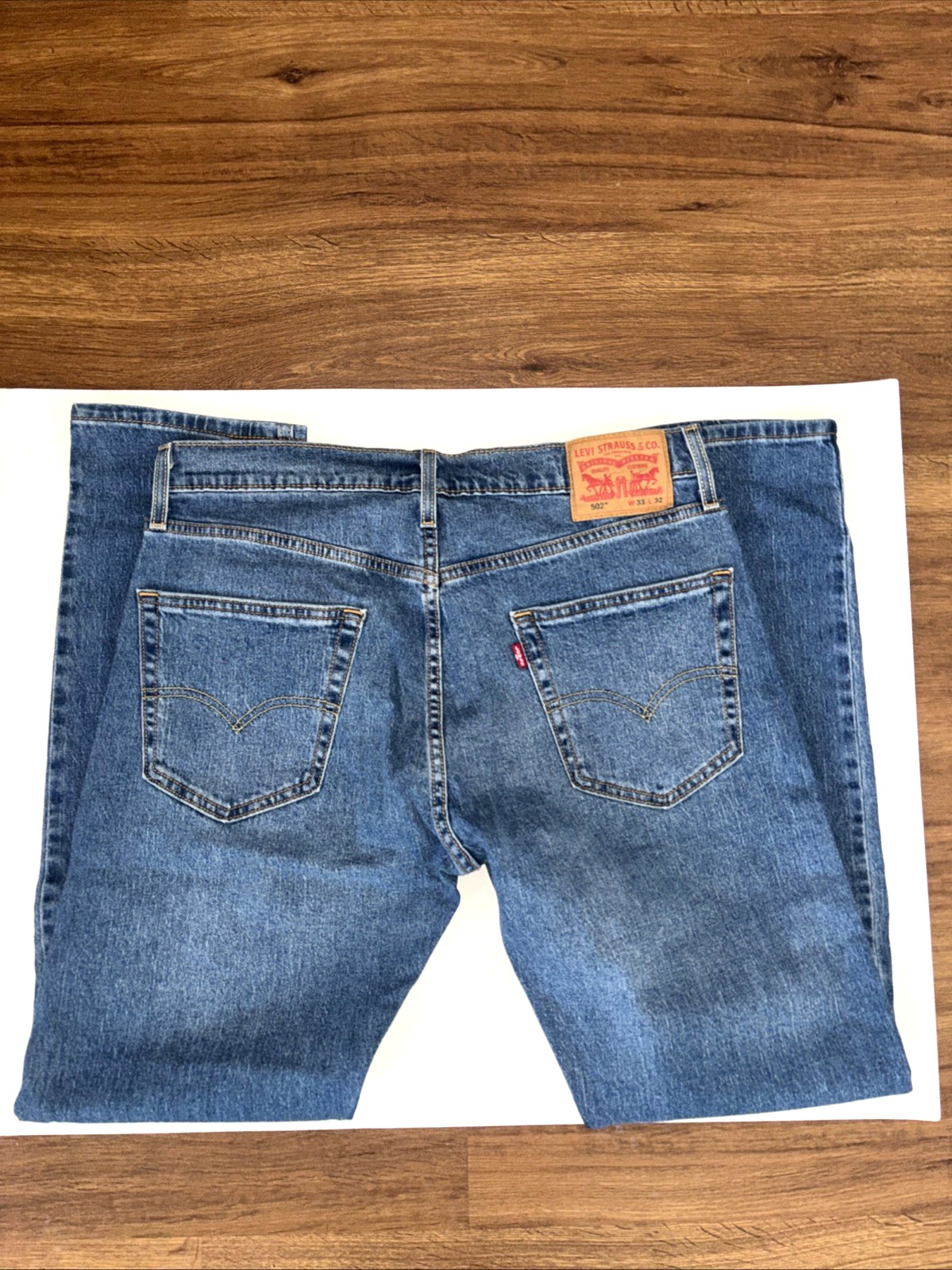 Levis 502 Taper Men's Stretch Denim Jeans 33X32 thumbnail 2