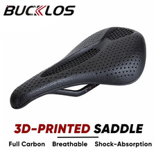 BUCKLOS 3D Printed Carbon Fiber Bike Saddle Ultra-Light 180g MTB Road Seat