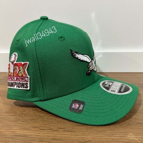 Philadelphia Eagles New Era Super Bowl LIX 59 Champions Kelly Green Hat 9SEVENTY - Picture 3 of 6