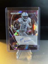 Pooka Williams Jr. 2021 Panini Prizm Draft Picks Rookie Auto Purple Ice /99