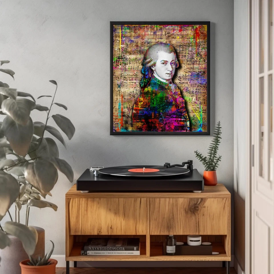 MOZART TRIBUTE Poster,  WOLFGANG AMADEUS MOZART Pop Art Print Free Shipping US - Image 4 of 4