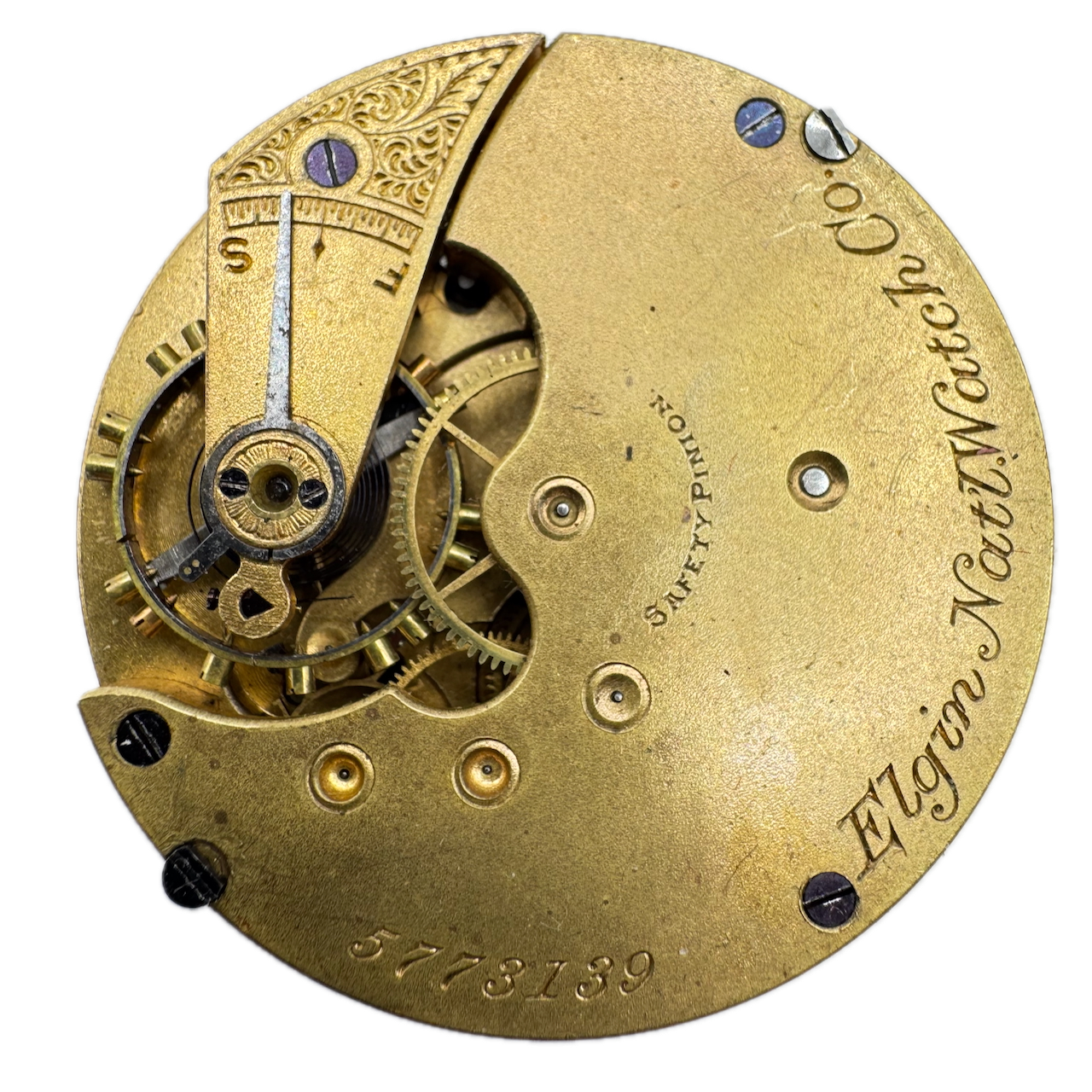 Antique 1895 Elgin 16s 7 Jewel Mechanical Pocket Watch Movement 104 USA