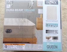 Intex Dura-Beam Deluxe Ultra Plush Air Mattress w/Built-in Pump, Queen hS