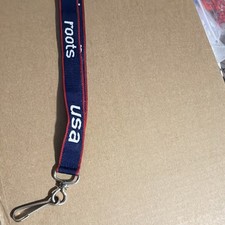 Jesus Religious ID Badge Holder Lanyard Blue Red Fabric w/ Metal Clip Text