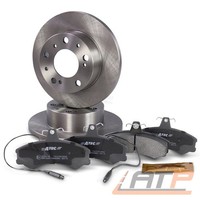 Bremsscheiben Voll Ø256 + BremsbelÄGe Vorne FÜR Peugeot J5 280 290 BJ 81-94