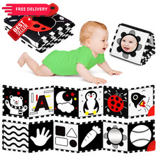 BBWOO High Contrast Baby Toys for Newborn, Tummy Time Small, Black and White