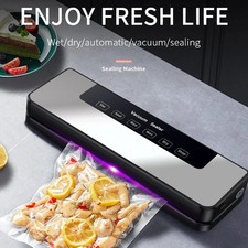 Máquina selladora al vacío comercial sellar un sistema de ahorro de alimentos para comidas + 10 bolsas gratis