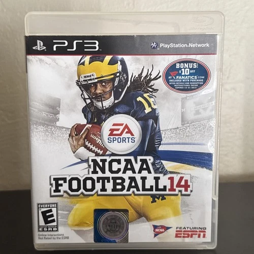 Sony Playstation 3 PS3 NCAA Football 14 Game Sports 2013 Complete CIB + Manual