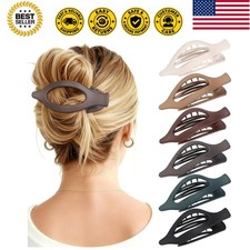 Flat Hair Clips for Women - 6 PCS French Flat Claw Clips Medium Hair Clips fo...