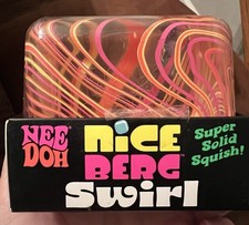 AuthenticNeeDoh Nice Berg Swirl XL Giant Squishy Swirl Cube Pink Orange Yellow