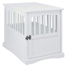 Wooden Decorative Indoor Kennel Dog Crate End Table Night Stand Furniture with