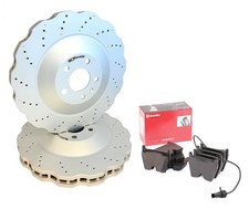 AUDI RS4, RS5, R8 (2007-2015) Front Wavy Brake Discs + Brembo Brake Pads