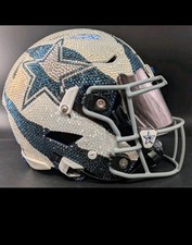  Cowboys Swarovski Crystal Bling Helmet AUTO Emmitt Smith HOF Signed 1/1 Mint 