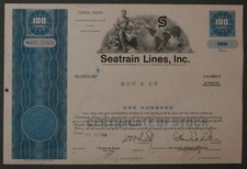 Seatrain Lines, Inc. 1969 100 Shares