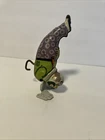 Very Nice Vintage 1940s J. Chein Handstand Clown Wind-Up Litho Tin Toy - Working