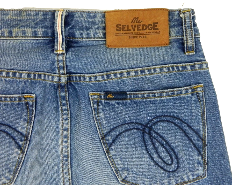 Pantalones de mezclilla para hombre con ribete MC Destroyed rectos etiqueta premium 28 medida talla 27x30 Foto 2 de 4