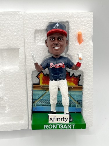 Ron Gant Bobblehead 93 Press Box Fire gebraucht Top Zustand im Karton - Bild 7 von 15