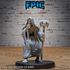 Eastern Skeleton Necromancer by Epic Miniatures RPG D D Pathfinder 3D Print