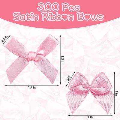 Skyygemm 16-Pack Pink Coquette Bow Gift Bags – Small Kraft Paper Goodie Bags With Handles For Parties & Favors - View #3