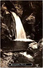 Bingham Falls Smuggler's Notch State Park Vermont VT 1930s RPPC Postcard Photo