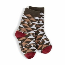 World's Softest Socks - MC Triangle Plaid Crew - Peak Triangle - Youth S