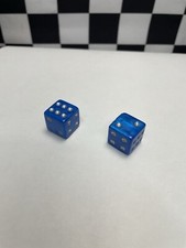 Blue Dice Bicycle Valve stem Caps Handcrafted In The USA E115