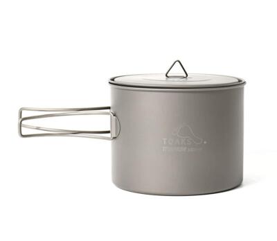 TOAKS Titanium Pot 1300ml Camping Cookware Hiking Tableware Outdoor Bowl and Pan