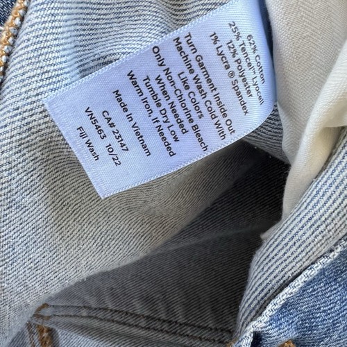 Pantalones de mezclilla Talbots Everyday relajados azul lavado claro tiro alto tobillo recto talla 10 - Imagen 8 de 9