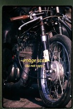 Drag Race Motorcycle at Milan Dragway, Michigan in 1973, Kodachrome Slide o14a
