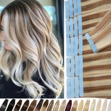 Double Sided Seamless Tape In Human Hair Extensions Skin Weft Remy BrazilianHair