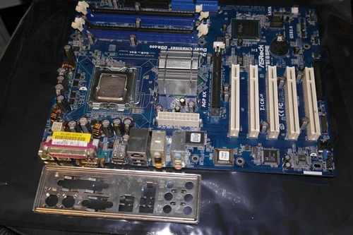 ASRock 775i65PE motherboard + CPU  AGP PCI SATA IDE FDD tested working