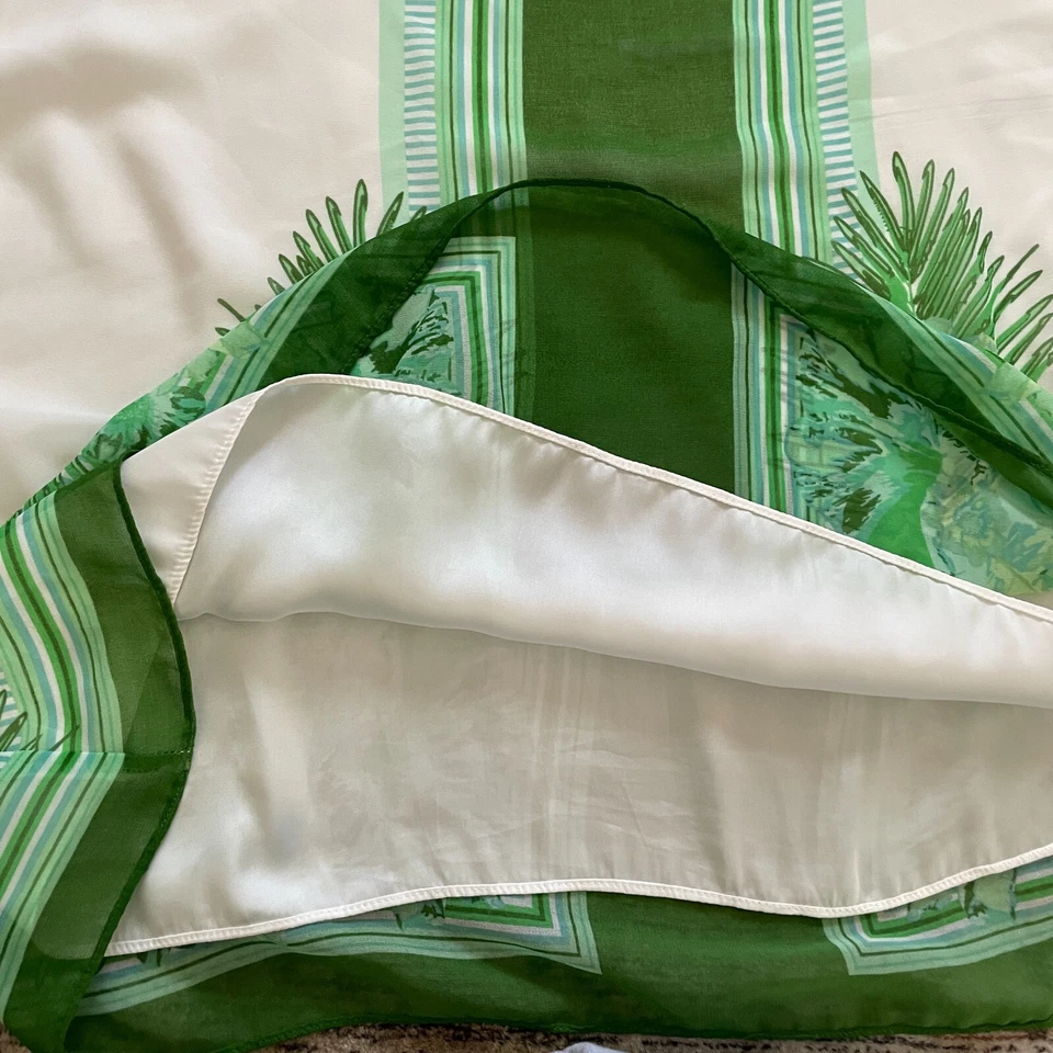 Vestido Max Studio Specialty Products MSSP Funda Tropical Midi Talla M Verde Palma Foto 4 de 4