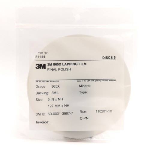 Lot of 5 3M 865X Final Polish Film, Grade: 865X, 5" Diameter, 60-0001-3987-7 - Picture 1 of 5