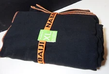 NABAIJI Black Microfibre Microfiber TOWEL Blanket XL Yoga GYM NWT 68.9"Lx43.3"W