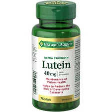 Nature's Bounty Lutein 40mg Carotenoid Macular Pigment Optical 75 pcs NEW