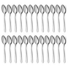 24 Pieces Tea Spoons Set, 6.2 Inches Stainless Steel Teaspoons Silverware, Co...