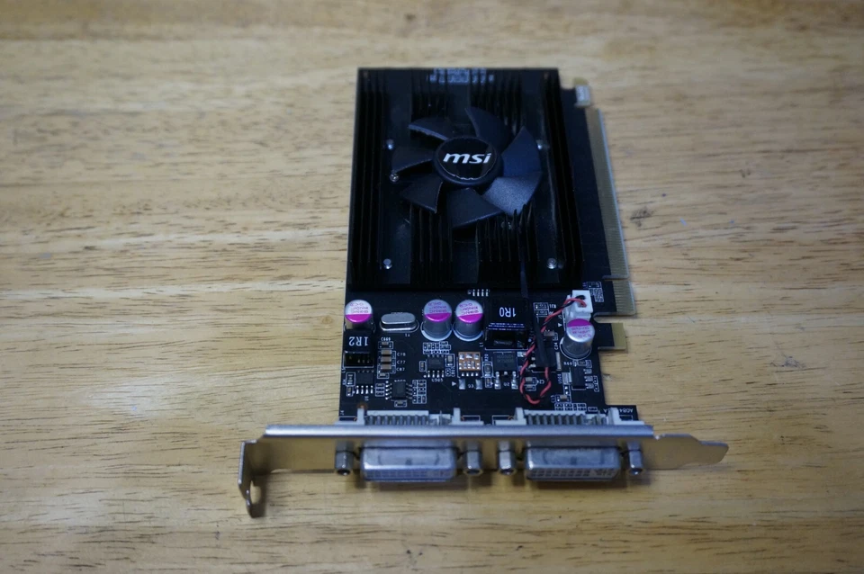 MSI Nvidia GeForce N210-512D2 Desktop Video Card 512MB DDR2 PCI Tested Working - Image 2 of 4