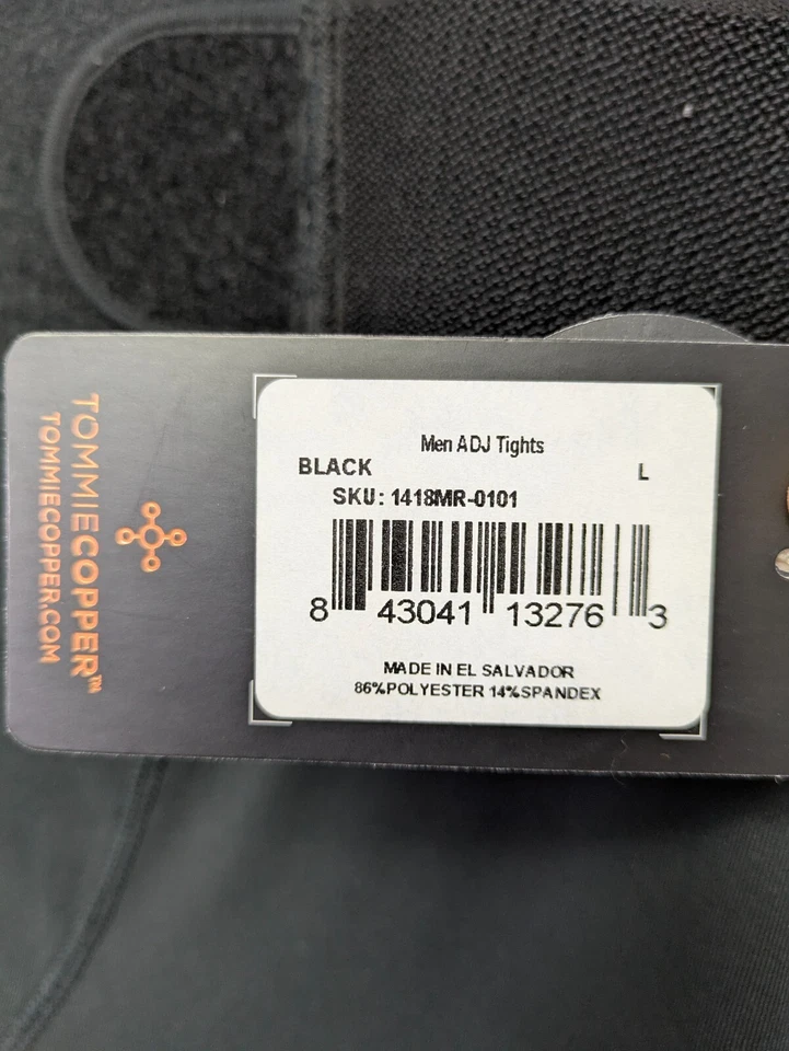 NUEVO Tommie Pantalones de Cobre Para Hombres Grande Soporte para Espalda Baja Negro Compresión Apretados Foto 4 de 4