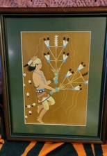 HARRISON BEGAY ARMY PATTON NAVAJO ART 🎨 VINTAGE NICE FRAME! ORIGINAL 1970's