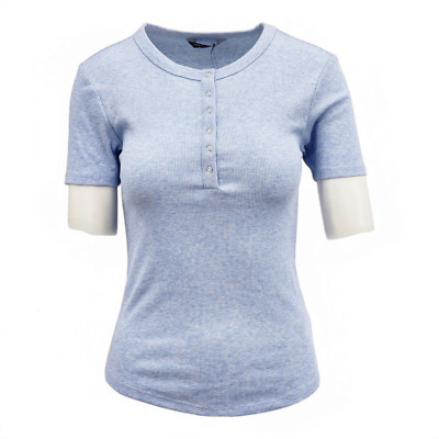 M&S Collection Henley-Top Baumwollmischung gerippt