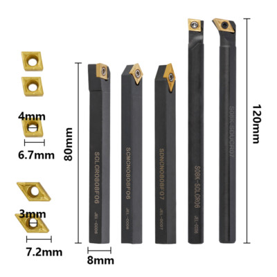 4er Set Hartmetall Drehmeißel-Klemmhalter 12mm Mit Wendeplatten – Sanheshun