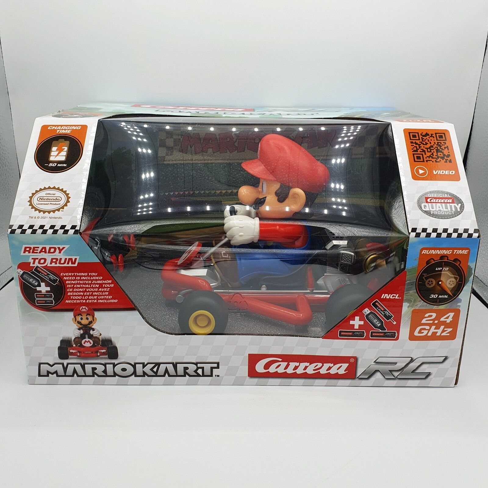 Mario Kart Pipe Mario Ferngesteuertes Auto 118 2,4GHz NEU OVP Carrera RC Ninten