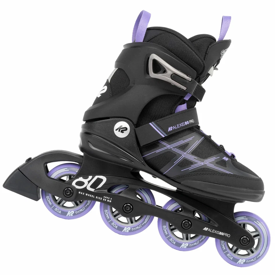 K2 Alexis 80 Pro Inline-Skates Inliner Fitnessskates 80mm/80A Schwarz/Grün