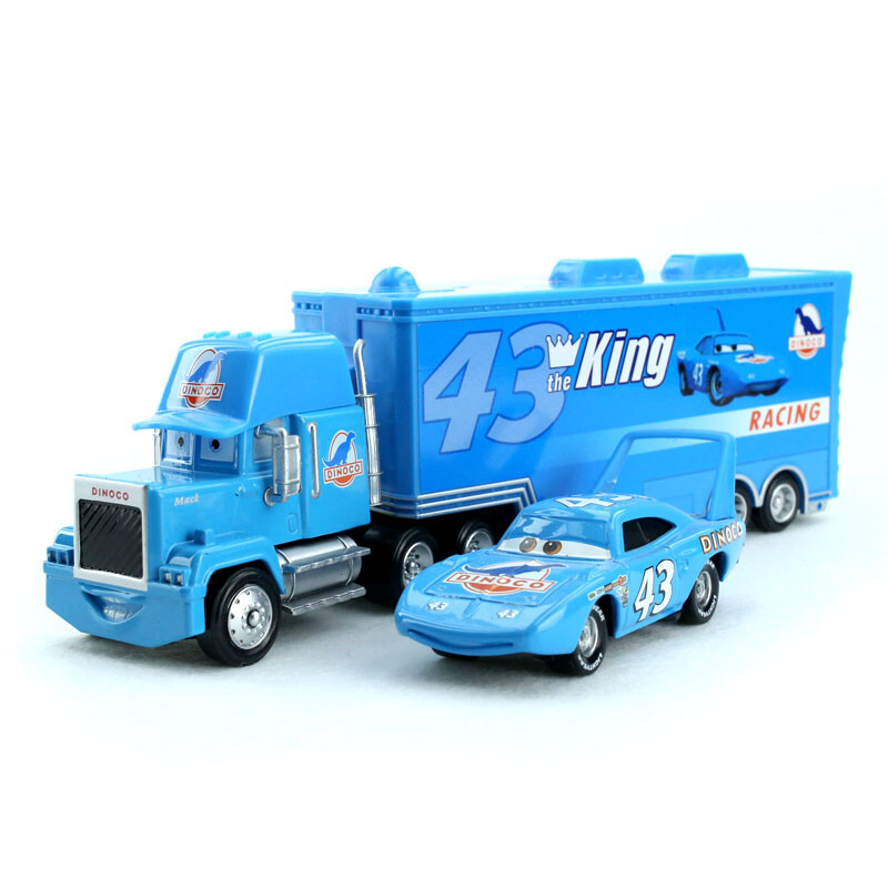 Set of 3 Disney Pixar Cars NO.43 Dinoco King Truck + Car +
